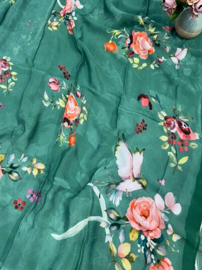 Premium pure chinnon saree