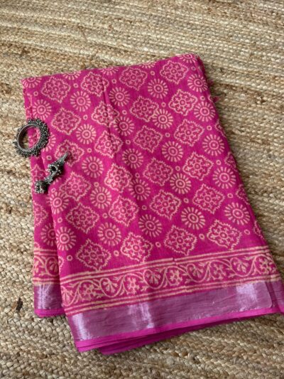 Hand dyed Handblock printed