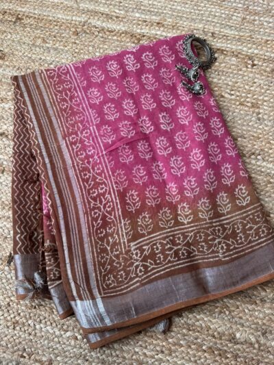 Hand dyed Handblock printed