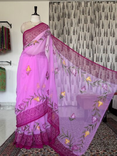 Brush paint faag with foil work