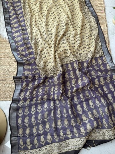 Hand dyed Handblock printed