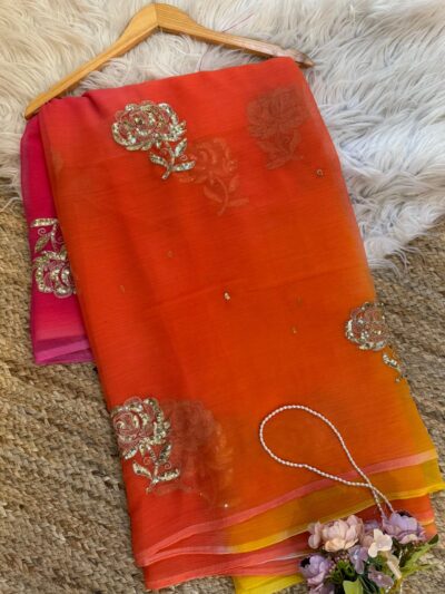 Sequins buta saree
