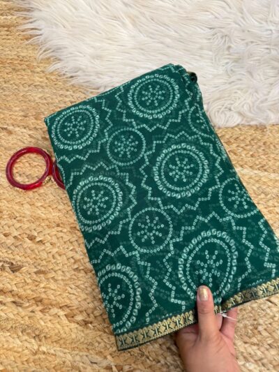 Bandhani saree with border