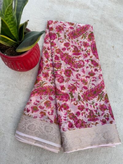 Premium printed with banarasi border