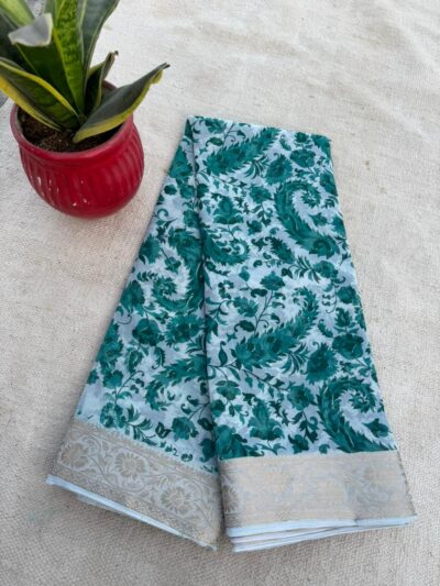 Premium printed with banarasi border