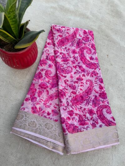 Premium printed with banarasi border