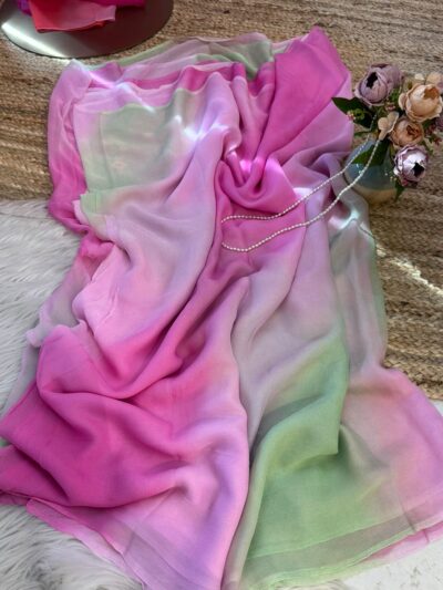 Pure chiffon multicolour leheriya