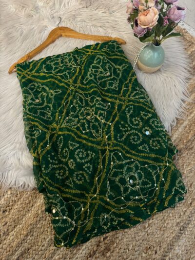 Chunri with mirror aari work