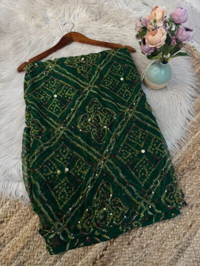 Chunri with mirror aari work