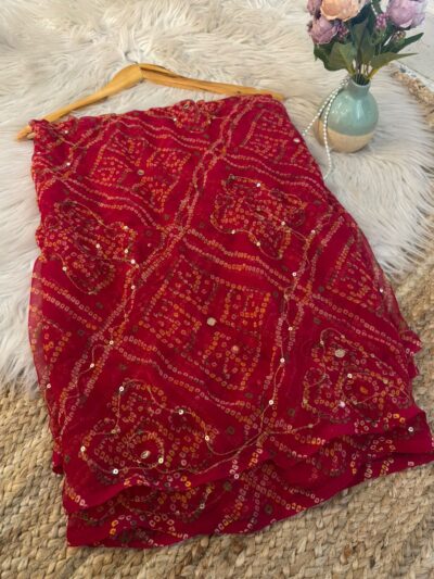 Chunri with mirror aari work