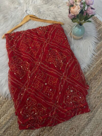 Chunri with mirror aari work