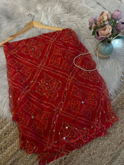 Chunri with mirror aari work