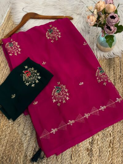 Mayur buta saree