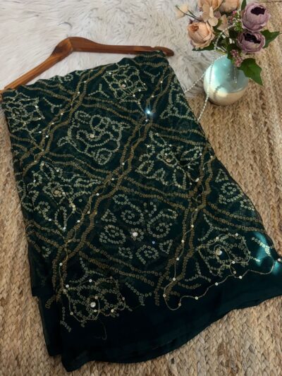 Aari sitara work saree