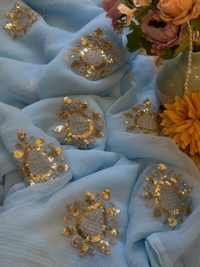 Sequins buta saree