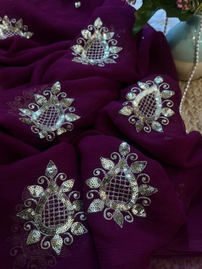 Sequins buta saree