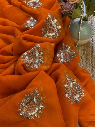 Sequins buta saree