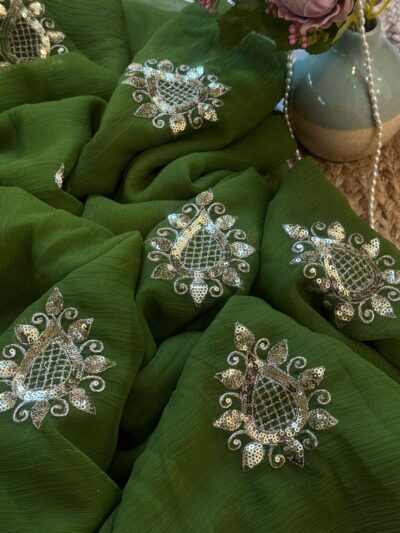 Sequins buta saree