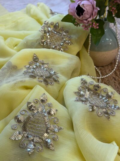 Sequins buta saree