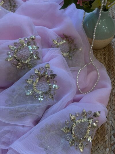 Sequins buta saree