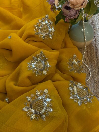 Sequins buta saree