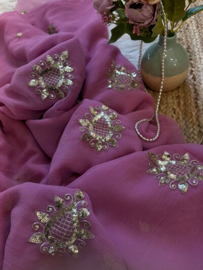 Sequins buta saree