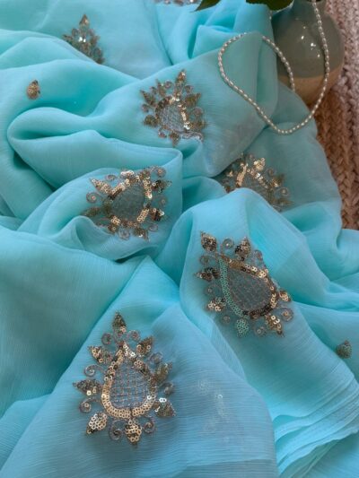 Sequins buta saree