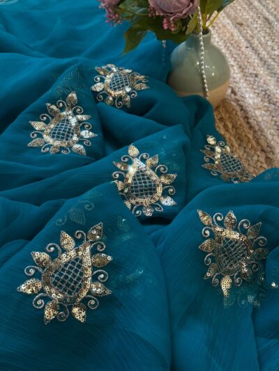 Sequins buta saree