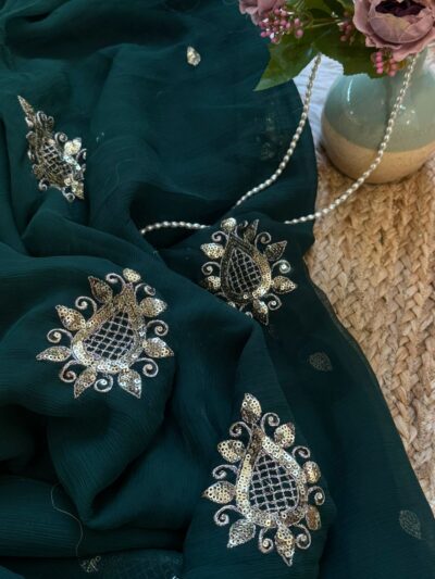 Sequins buta saree
