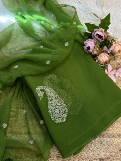 Embroidery work saree