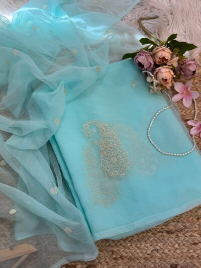 Embroidery work saree