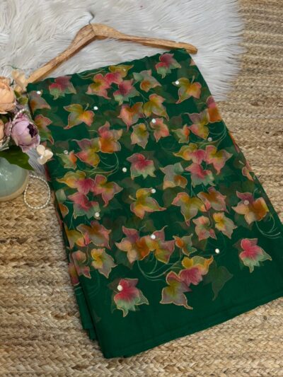 Mirror work saree