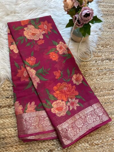 Premium print with banarasi border