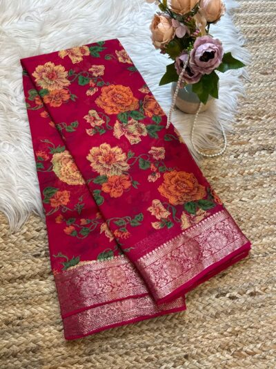Premium print with banarasi border