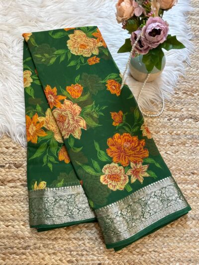 Premium print with banarasi border
