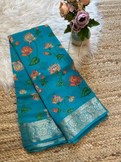 Premium print with banarasi border