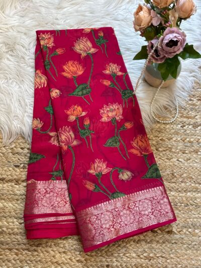 Premium print with banarasi border