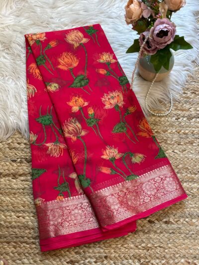 Premium print with banarasi border