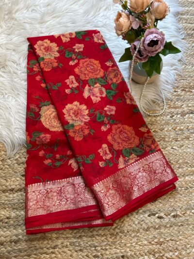 Premium print with banarasi border