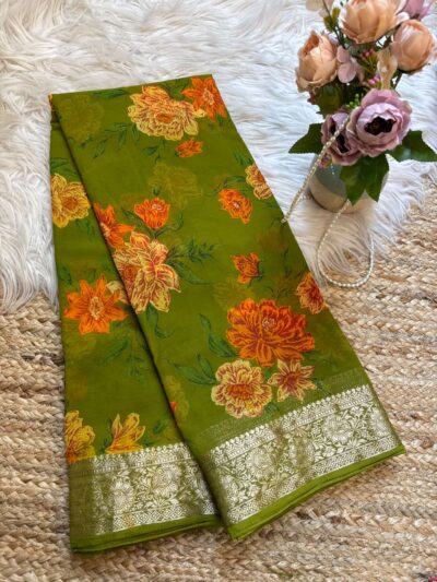 Premium print with banarasi border