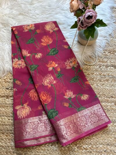 Premium print with banarasi border
