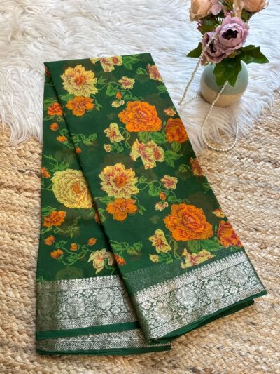 Premium print with banarasi border
