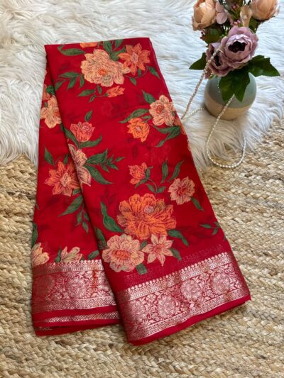 Premium print with banarasi border