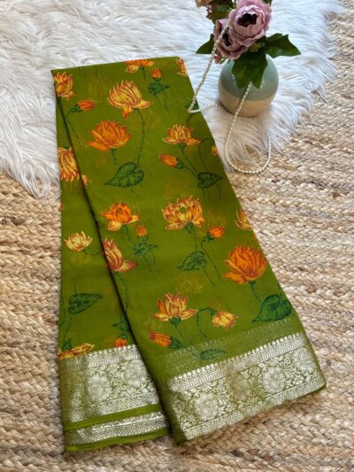 Premium print with banarasi border