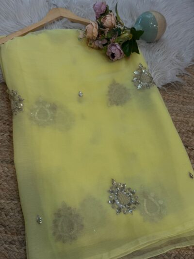 Sequins buta saree