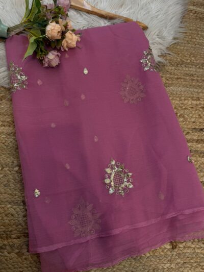 Sequins buta saree