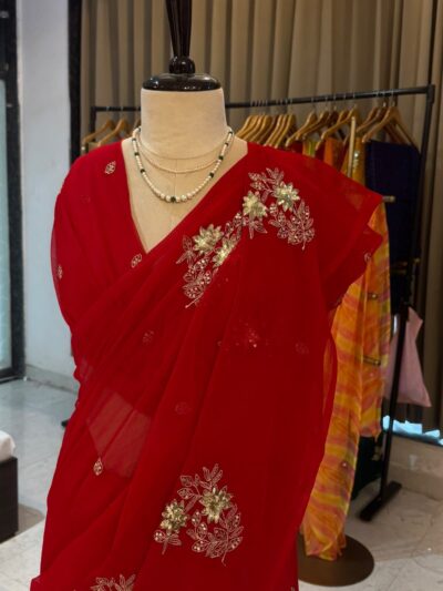 Sequins buta saree