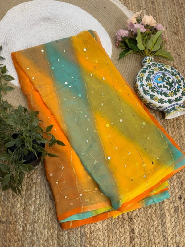 Aari mirror leheriya Multicolor