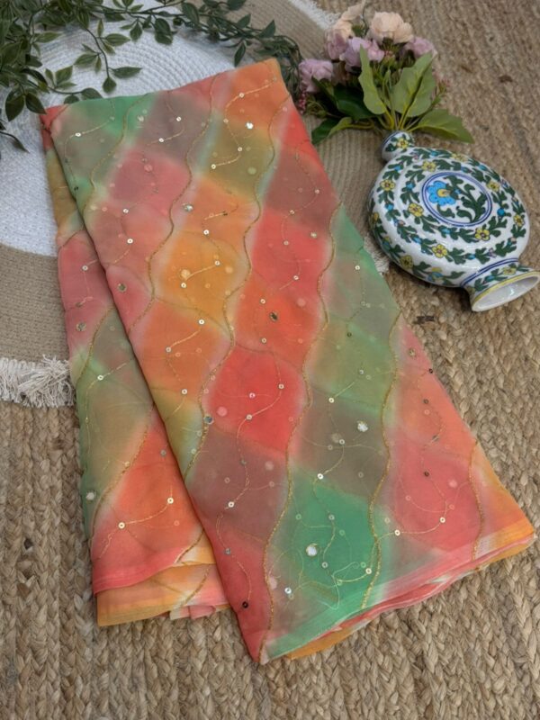 Aari mirror leheriya Multicolor