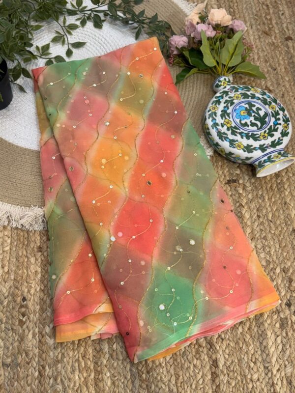 Aari mirror leheriya Multicolor